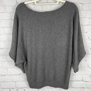 INC grey boat neck bat 3/4 sleeves sweater top, size XL